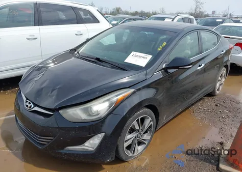 2014 Hyundai Elantra Limited from USA, damaged, VIN 5NPDH4AEXEH496334
